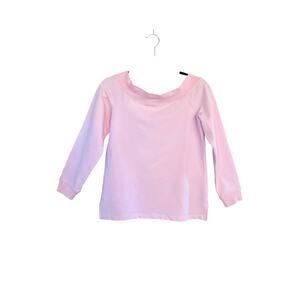 BOSTON PROPER WOMENS BOAT NECK PINK SWEATER SWEATSHIRT CASUAL SIZE XS